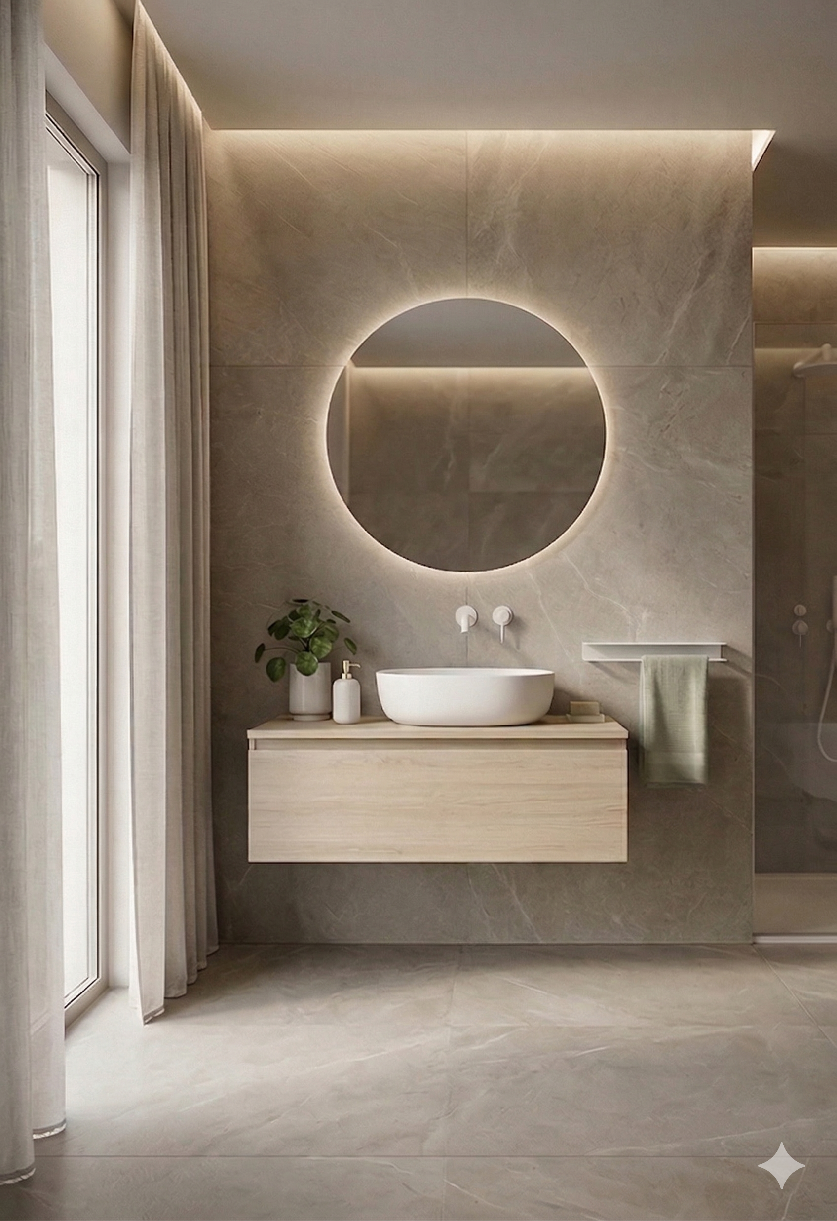 Mensola porta asciugamano lavabo